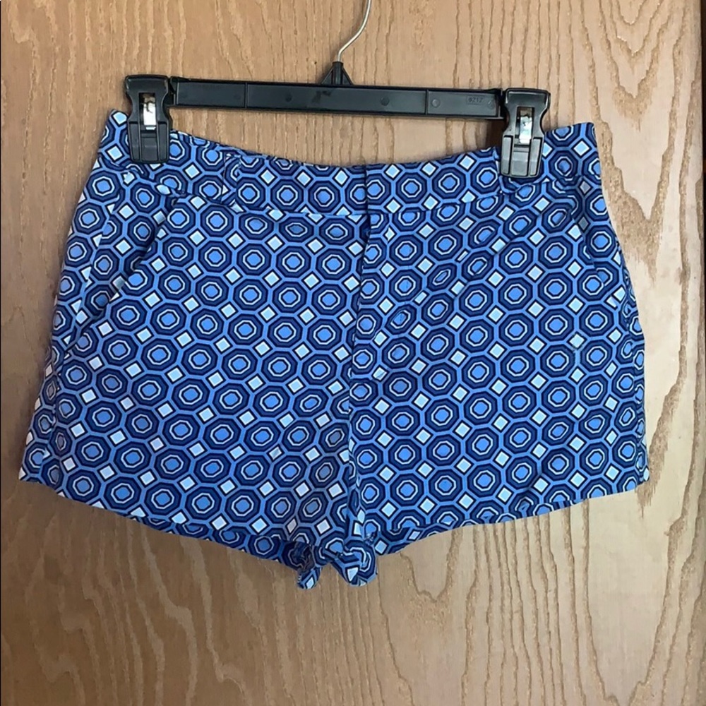 Blue print shorts